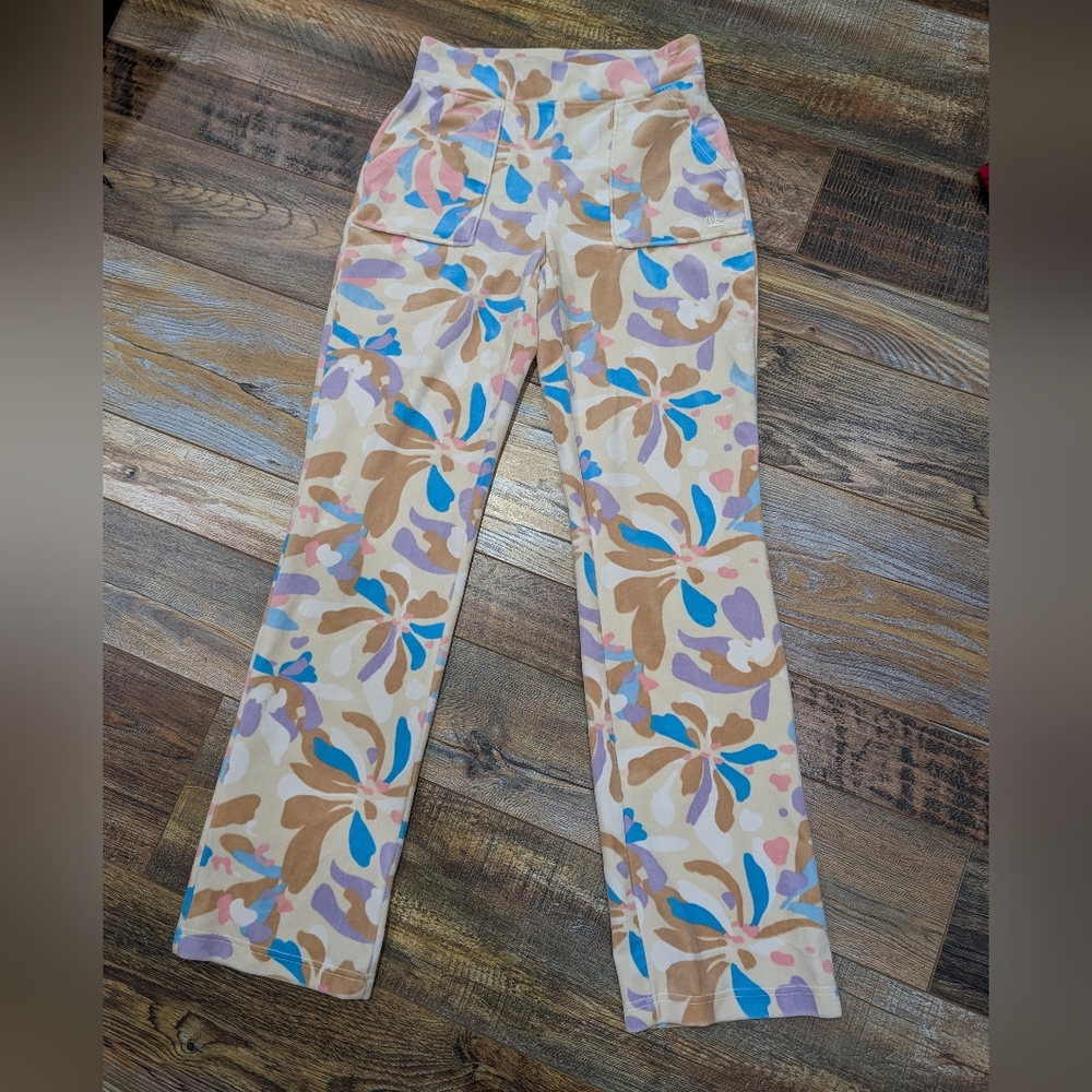 Juicy Couture Track Pants Sweatpants Women’s XS Velour Floral